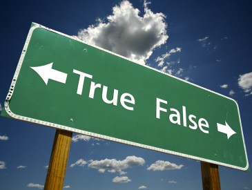 True, False Road Sign