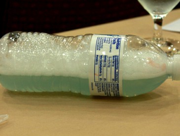 Water bottle with ammonia added