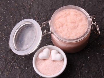 DIY Pink Salt Foot Scrub