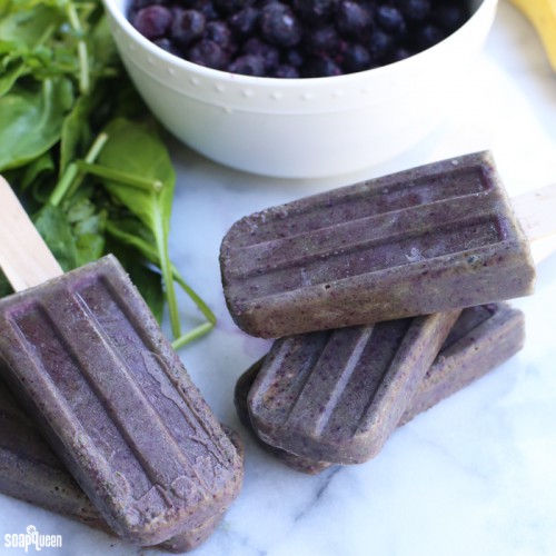 Spinach & Blueberry Yogurt Popsicles - Soap Queen