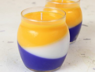 Lavender and Vanilla Diagonal Candle