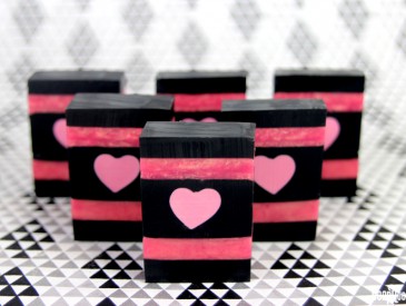 Charcoal and Rose Gold Heart Soap Tutorial