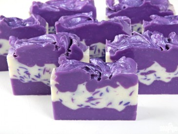 Violet Confetti Cold Process Soap Tutorial